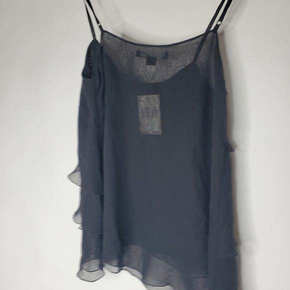Guess Size Medium Layered Cami Tank Top Black New - Picture 2 of 6